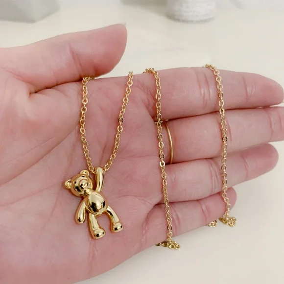 🐻Teddy Bear Necklace | 14k Gold Filled - Picture 7 of 9